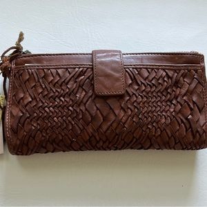 Braided Leather Uniquely crafted in India Boho Woven Wallet Billfold